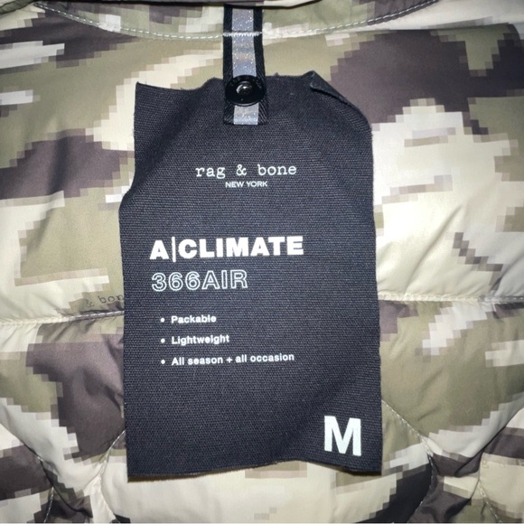 EUC Rag & Bone Sz M Padded Dane Nylon Jacket Overshirt in Desert Camo - Picture 12 of 15